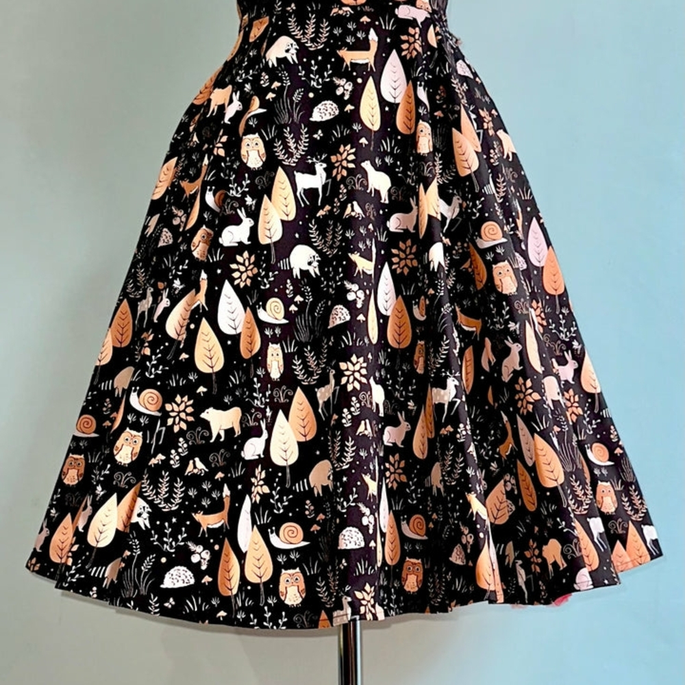 Winter Forest Friends Full Skirt By Eva Rose Women's Large